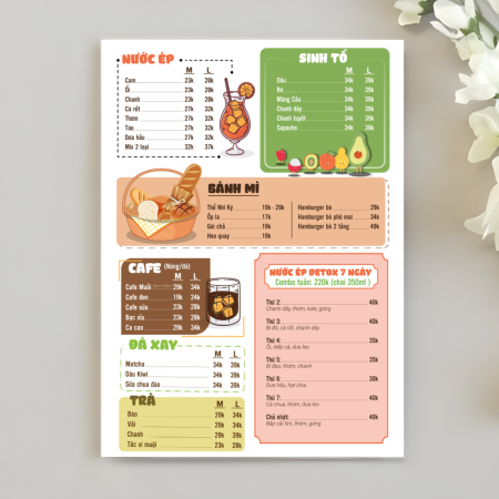 Menu Trà sữa